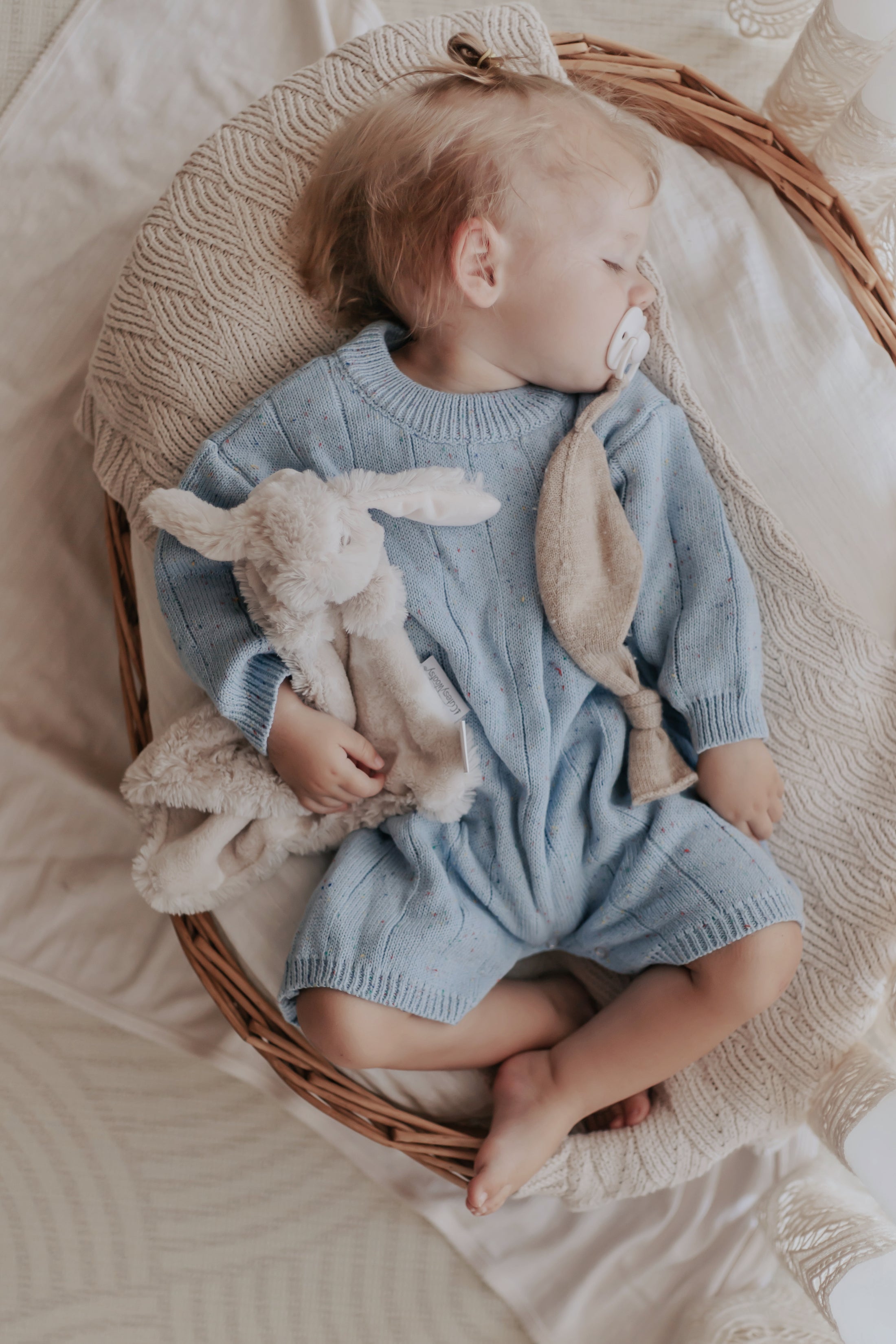 Sebastian Bunny Mini Snuggle Blanket | Gentle First Comforter