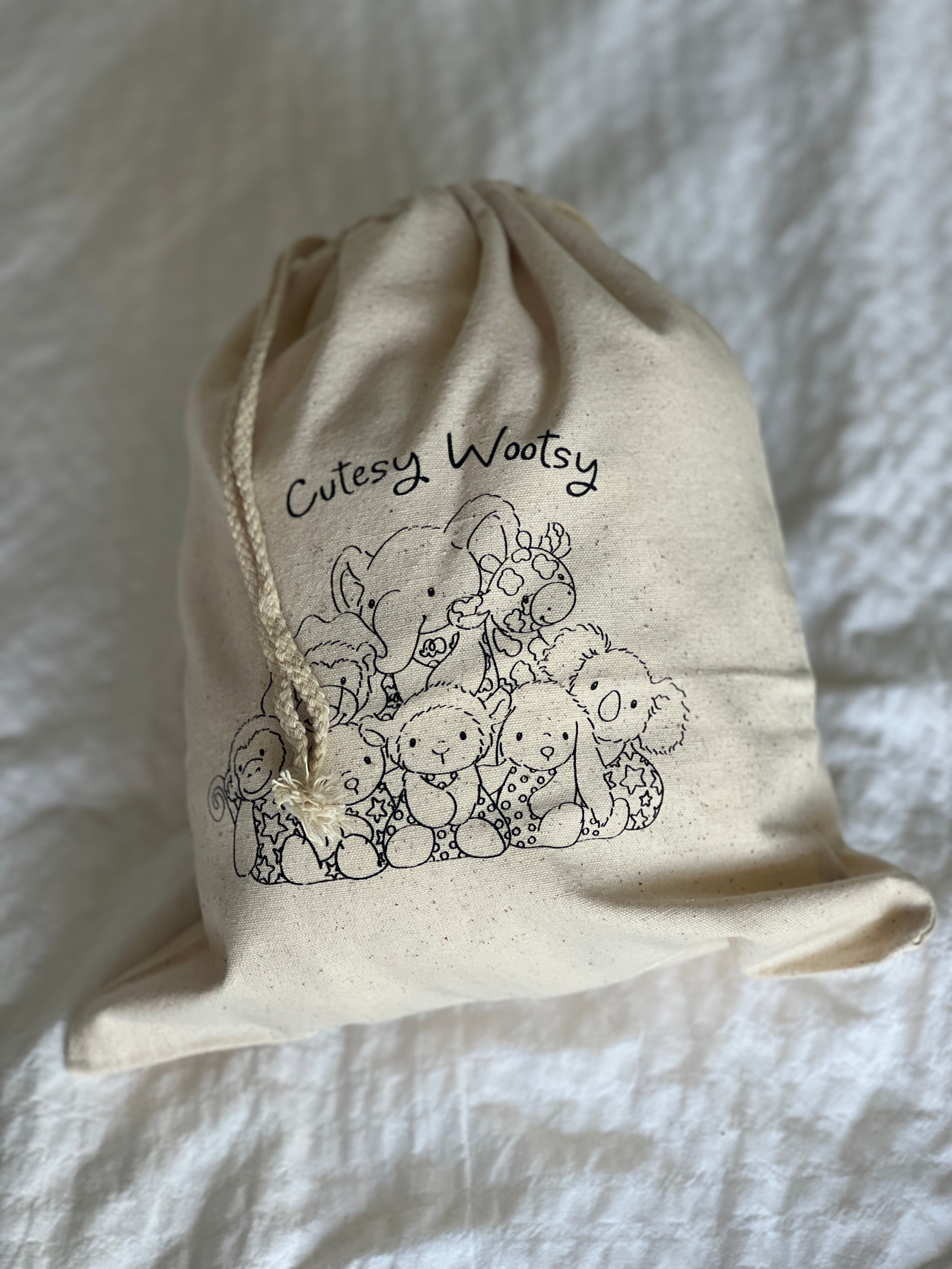 Cutesy Wootsy Cotton Keepsake Bag