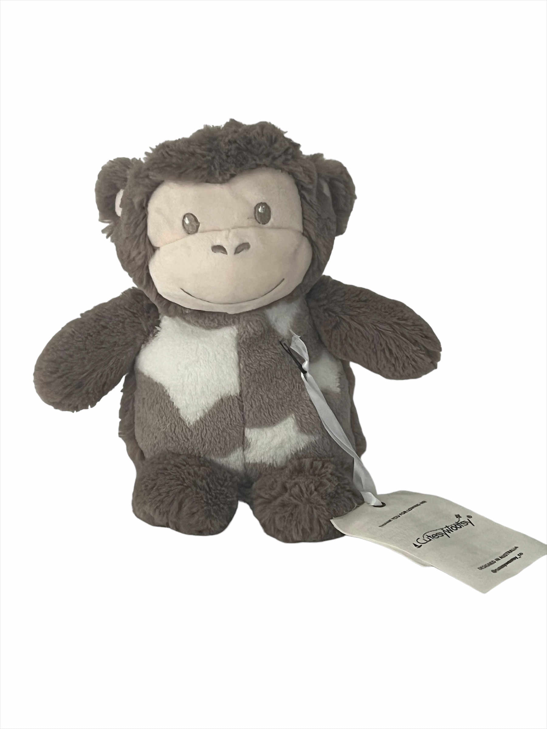 Brown monkey soft toy cuddly companion by Cutesy Wootsy, fun and comforting for babies and toddlers.