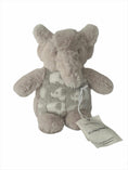 Load image into Gallery viewer, Soft grey elephant plush toy by Cutesy Wootsy, cuddly companion ideal for newborn boys and baby gifts.