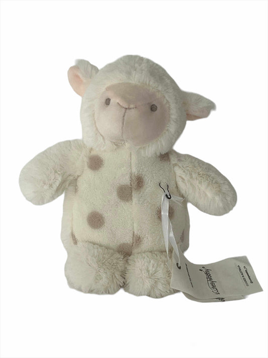 Cream lamb soft toy cuddly companion by Cutesy Wootsy, comforting plush for babies and toddlers.