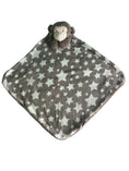 Load image into Gallery viewer, Cosmic Finn the Monkey Dreams: Enchanting Dark Brown Monkey Jumbo Comforter with Whimsical White Stars for Restful Adventures
