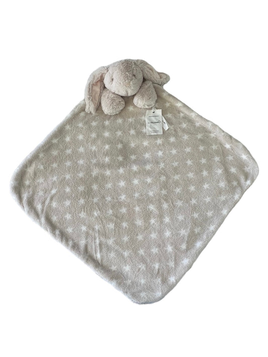 Cuddly Sebastian the Bunny Elegance: Caramilk Fudge Jumbo Comforter Blanket with White Star Delight
