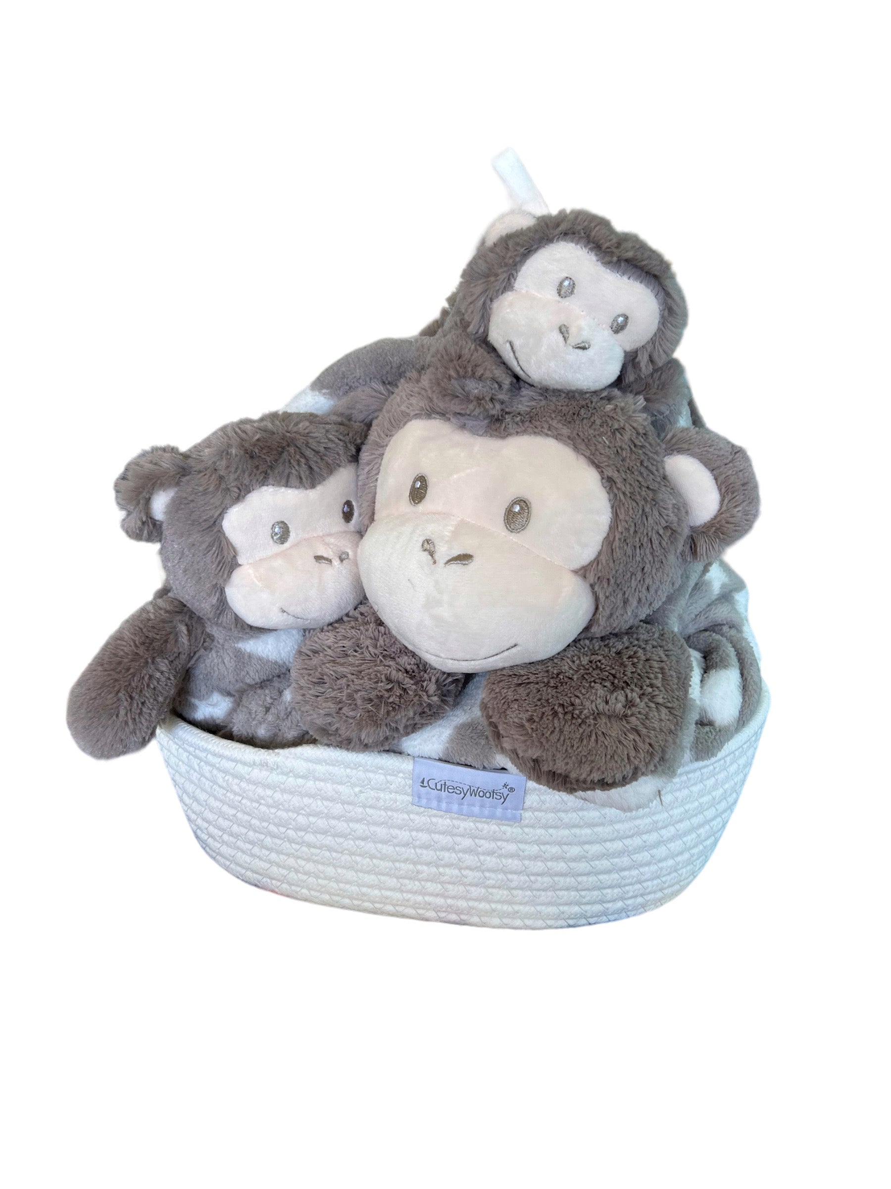 Dream Team Bundles in White Cotton Nursery Basket - Cutesy Wootsy
