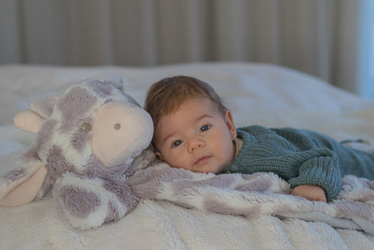 Skye Giraffe Jumbo Comforter Blanket | Elegant Soft Baby Blanket & Keepsake