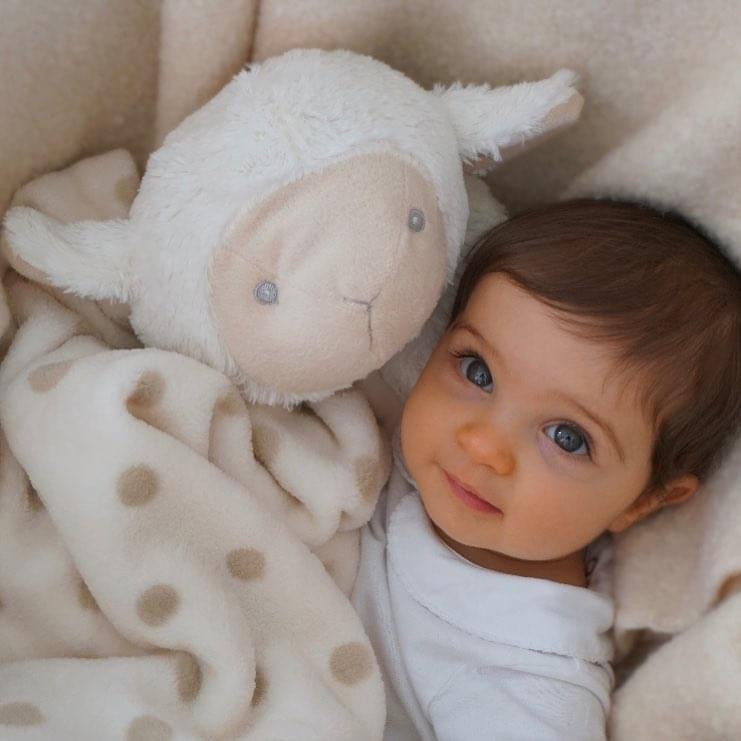Tiffany Lamb Newborn Gift Set – Jumbo Blanket, Mini Snuggle & Plush Toy Hamper