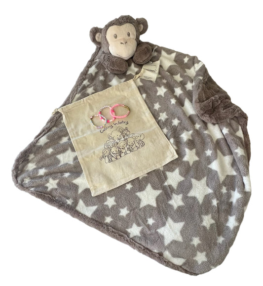 Finn Monkey Jumbo Tween Blanket – Fun Birthday or Back-to-School Gift